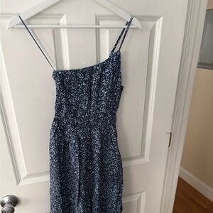 NWT Abercrombie Blue Floral Midi Dress